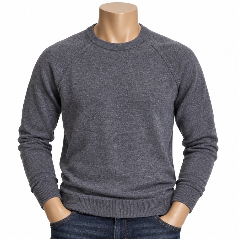 Banana Republic Mens Light Brown 100% Merino Wool Raglan Crewneck Sweater S